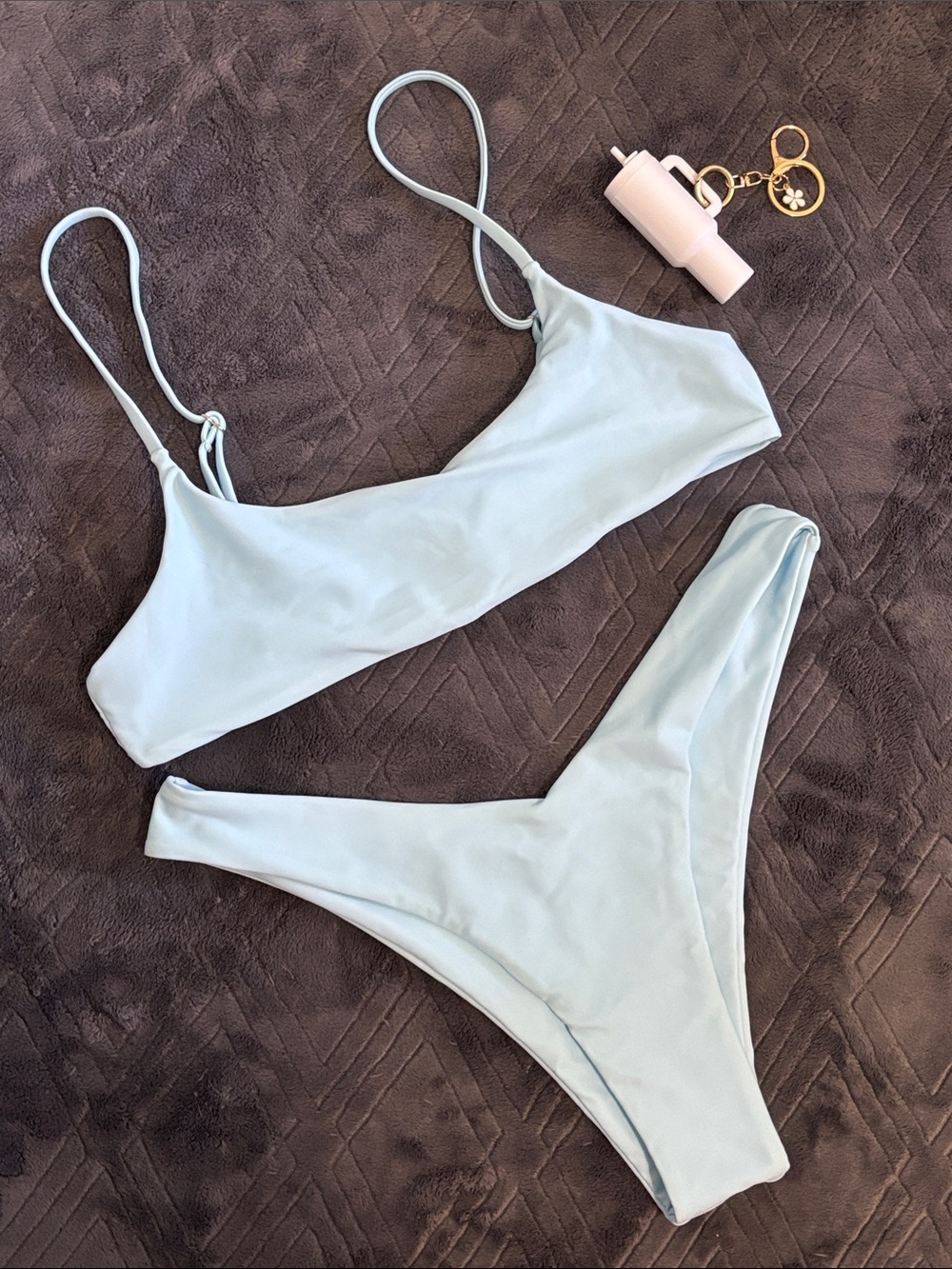 NWOT pale blue bikini